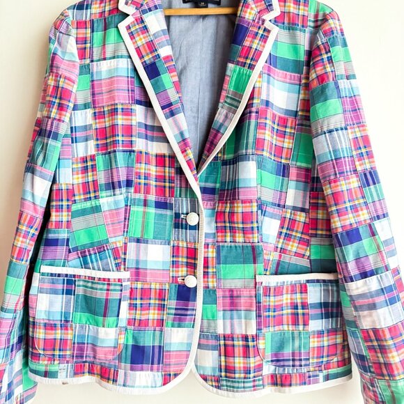 Colorful Plaid Blazer - Picture 3 of 10